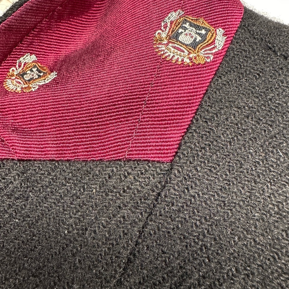 J CREW Black Wool Rare VINTAGE Academia Robert Noble Fox Hunt Scotch Jacket Sz 6 - Picture 4 of 11